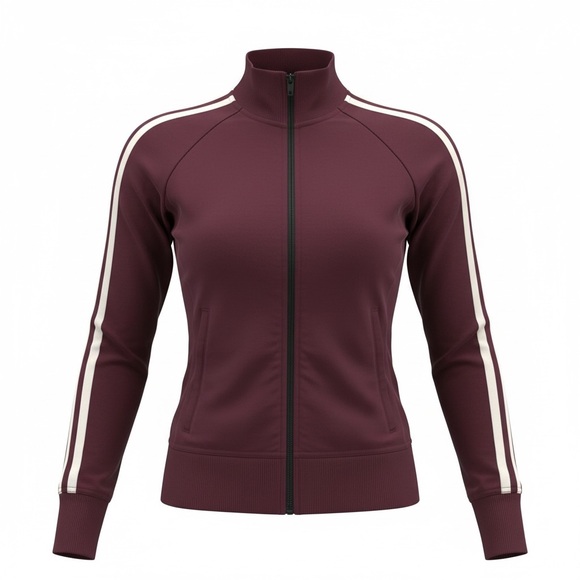 Athleta Jackets & Blazers - Athleta Women's Retro Style Circa Full Zip Track Jacket in Antique Burgundy - XS